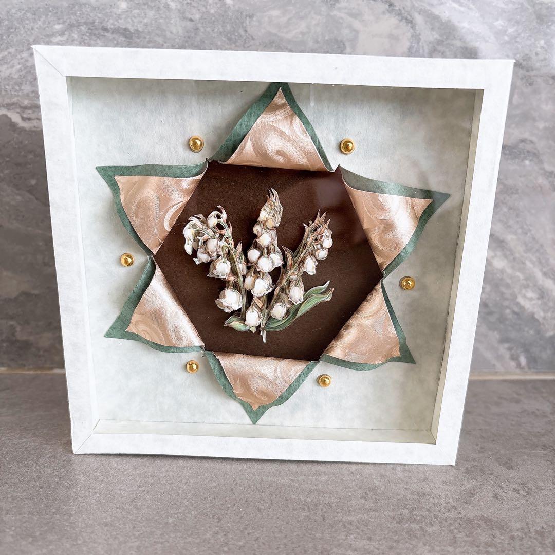 シャドーボックス×フランス額装アート【すずらん】⑅︎◡̈︎*