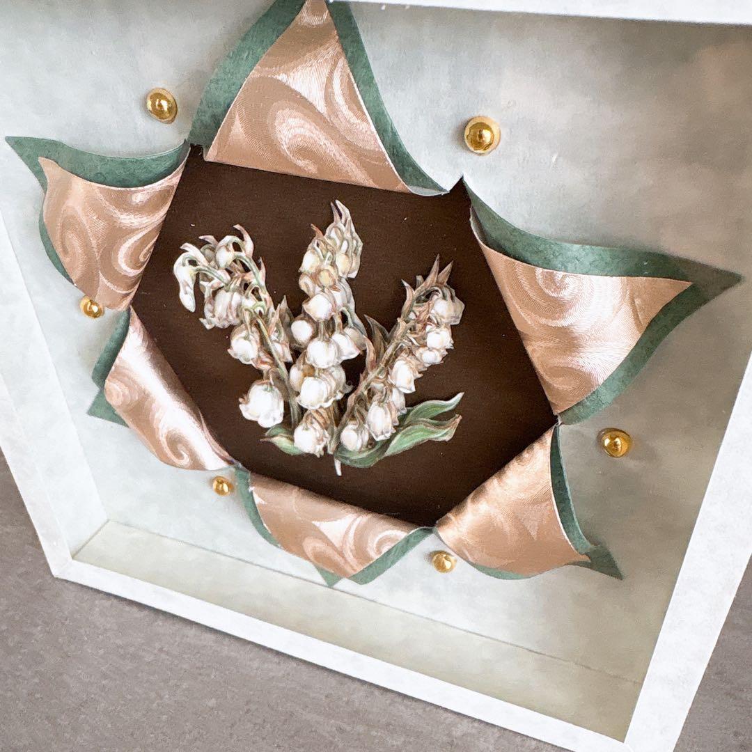 シャドーボックス×フランス額装アート【すずらん】⑅︎◡̈︎*