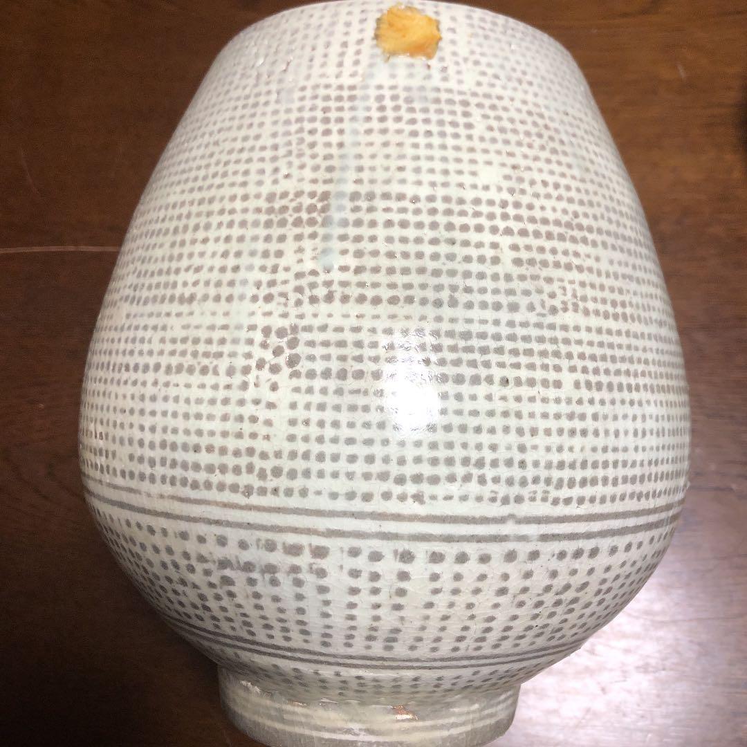 粉青沙器印花文広口壺　写し