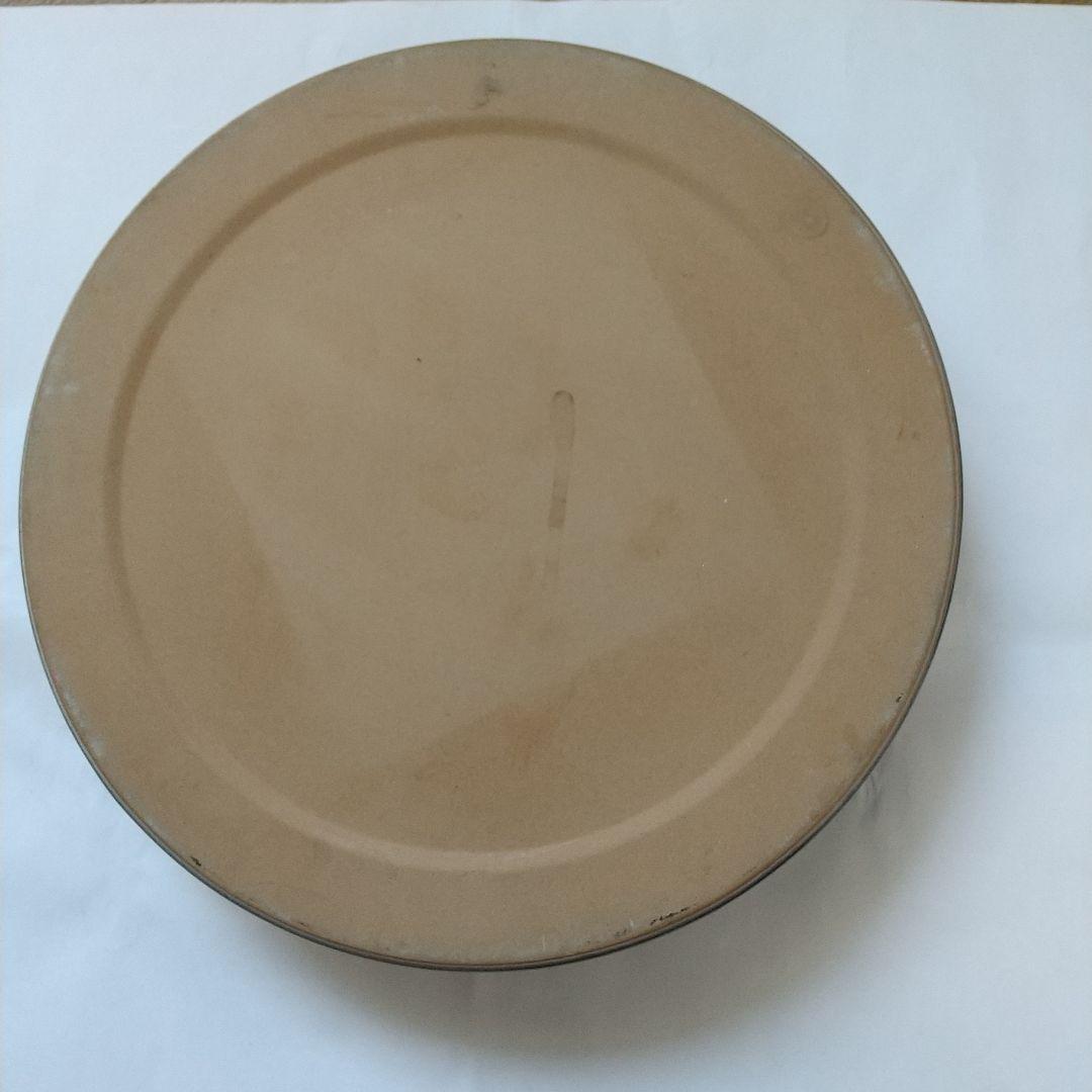 円平型花器　青　直径31.3cm