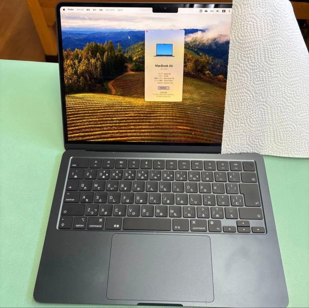 M2 MacBook Air メモリ16GB 1TB ミッドナイト