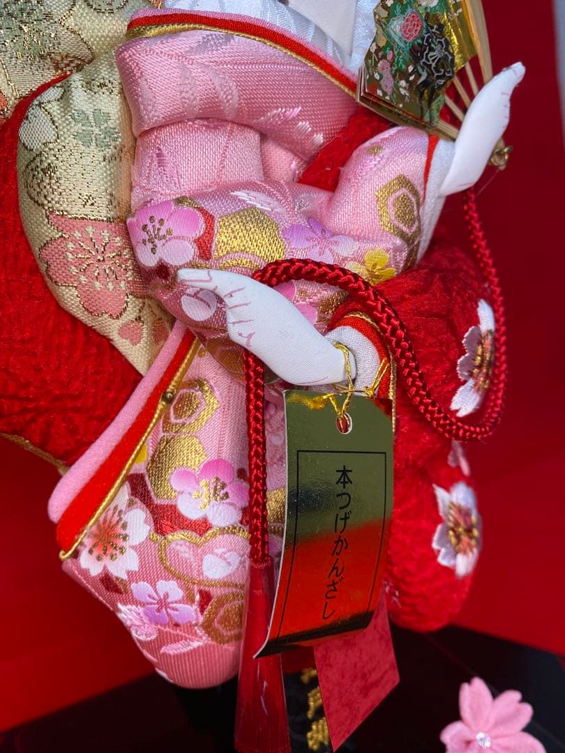 羽子板　六角ガラスケース８号・サイズ間口約３０×奥行約２１×高さ約４０㎝