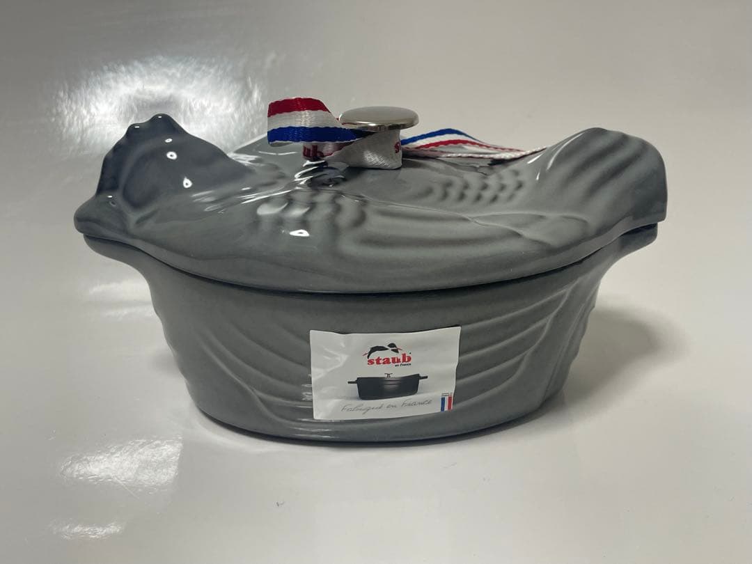 【未使用】ストウブ　スモールチキン　グレー