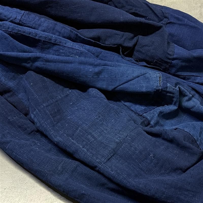 古布 木綿 藍染 刺子 継ぎ接ぎ 襤褸 ③ 5幅 縦170cm 横155cm