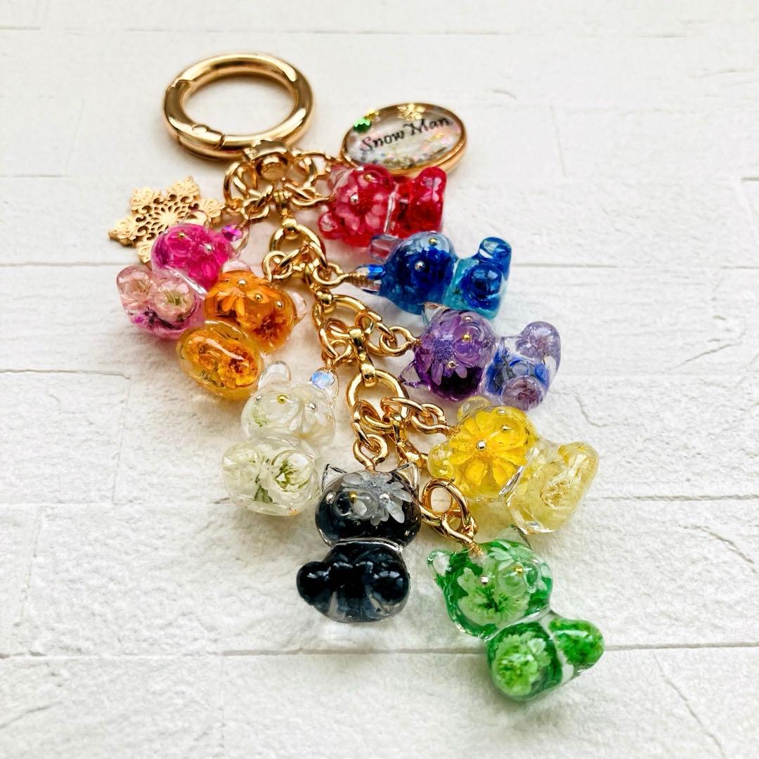 なおページ　Man名入れレジンキーホルダー、チャーム9点