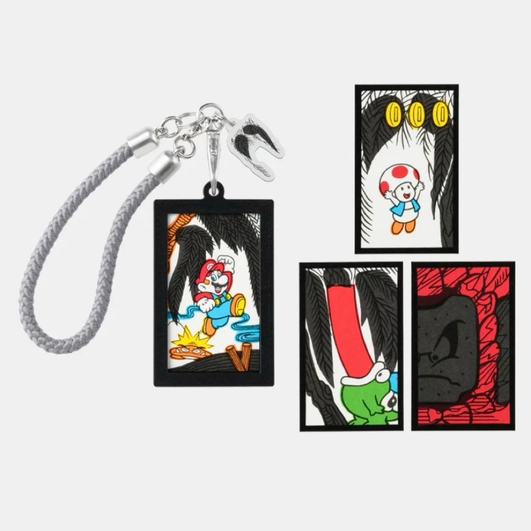 新作Nintendoキーホルダー3月限定特価マリオ花札・黒5種セット