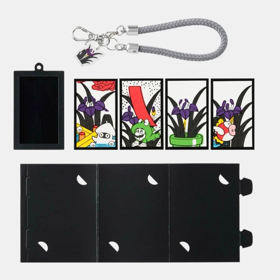 新作Nintendoキーホルダー3月限定特価マリオ花札・黒5種セット