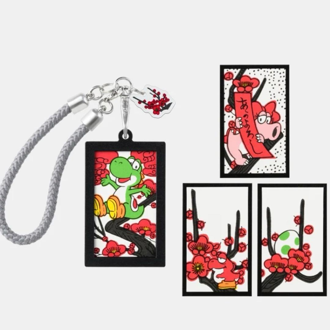 新作Nintendoキーホルダー3月限定特価マリオ花札・黒5種セット