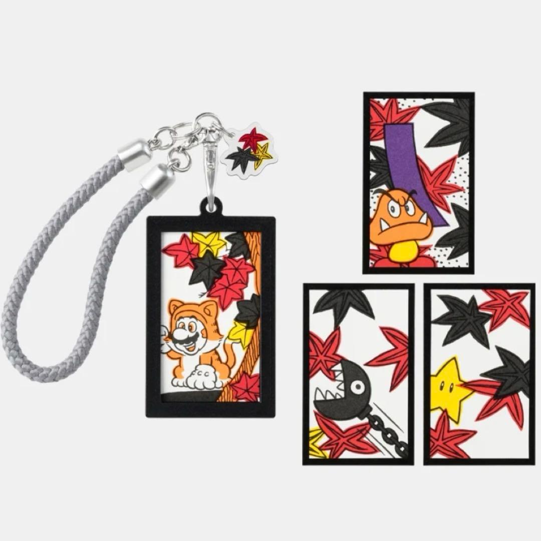 新作Nintendoキーホルダー3月限定特価マリオ花札・黒5種セット