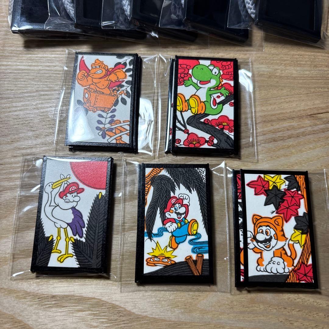 新作Nintendoキーホルダー3月限定特価マリオ花札・黒5種セット