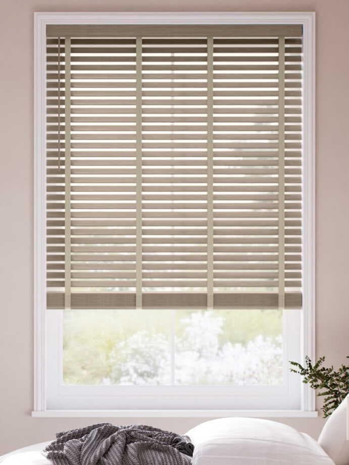 未使用ウッドブラインドアッシュブラウングレー105.5×102.8