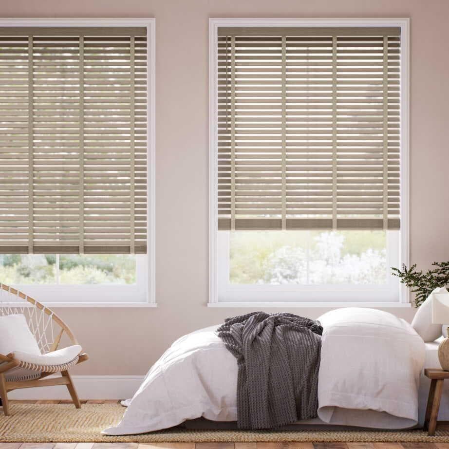 未使用ウッドブラインドアッシュブラウングレー105.5×102.8