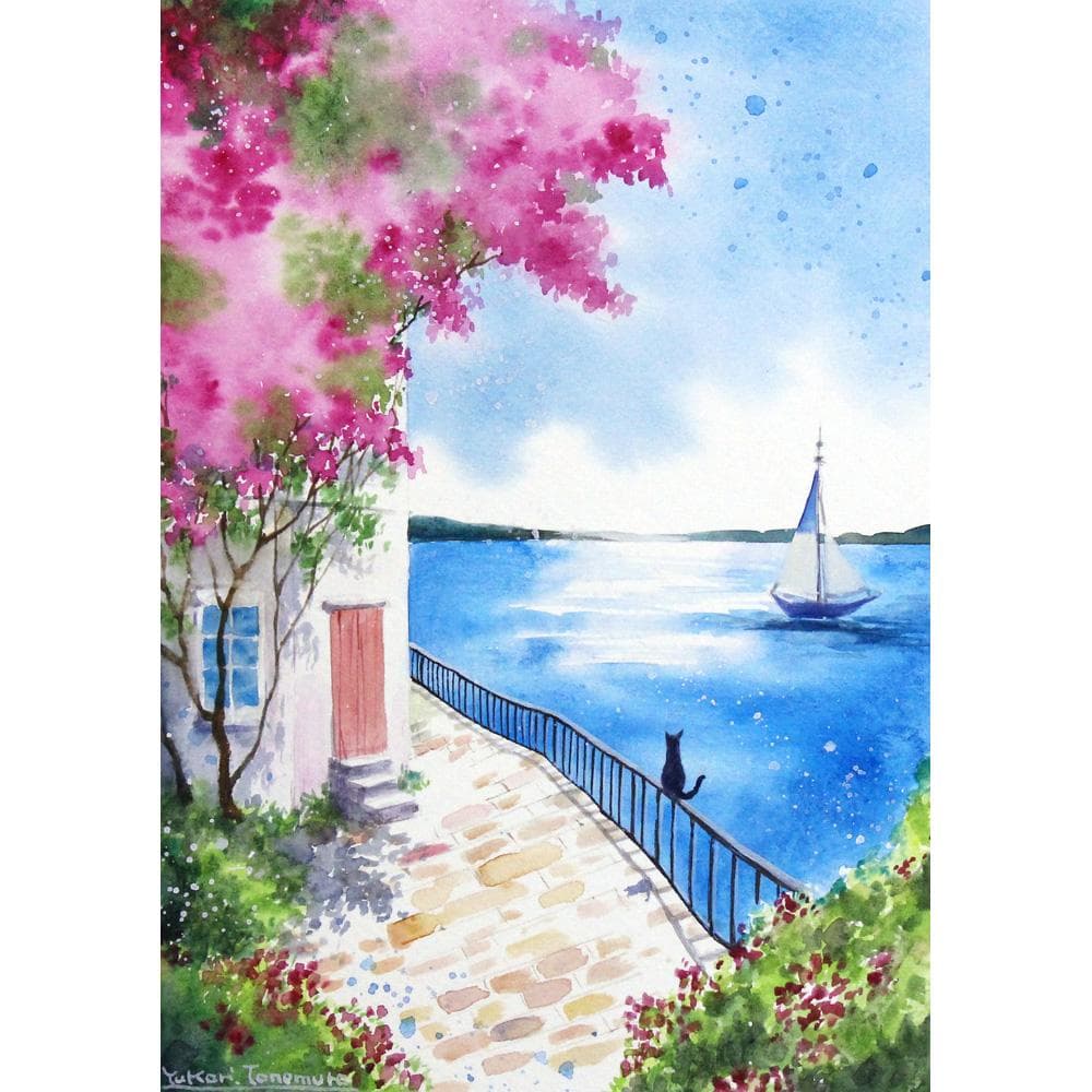 BLUEMOさま専用（原画）海の側の花咲く家 ＃3　ほか　2点おまとめ