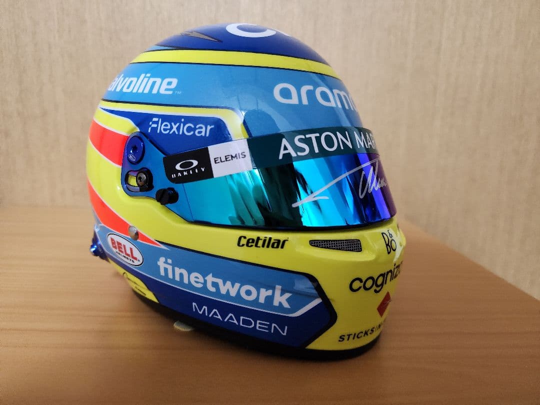 F.アロンソ直筆サイン、証明書付き 1/2ヘルメット 2025年本戦仕様