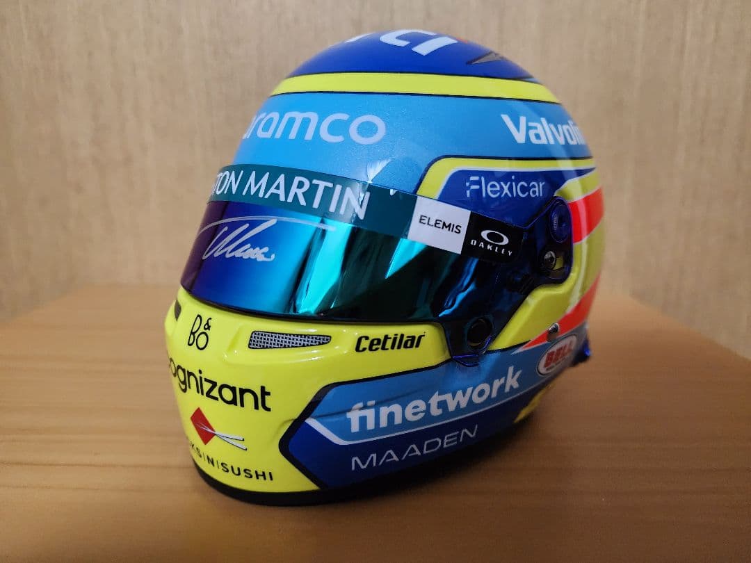 F.アロンソ直筆サイン、証明書付き 1/2ヘルメット 2025年本戦仕様