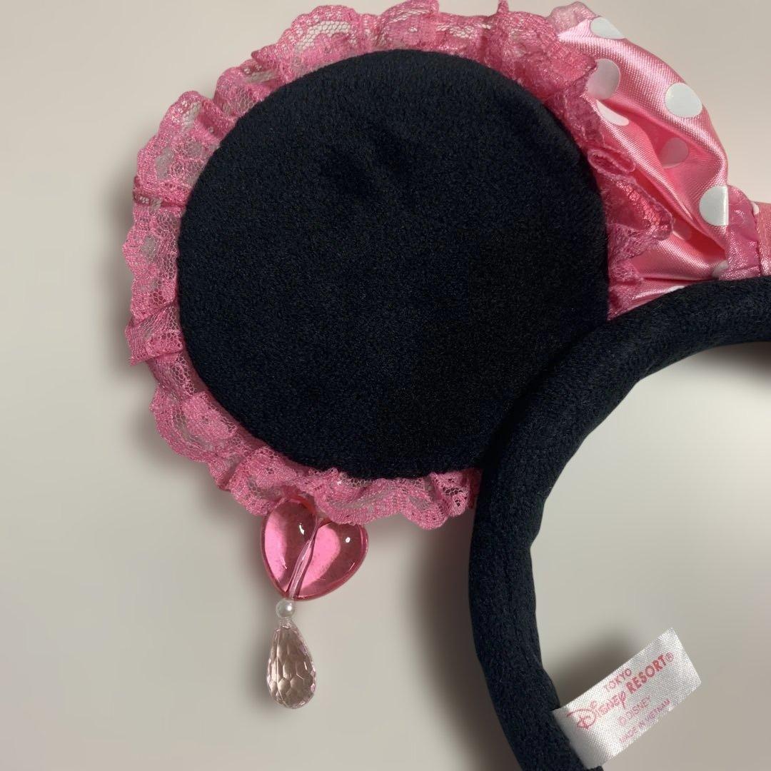 ミニー耳カチューシャ ピンク・黒 ディズニー JK レア♡