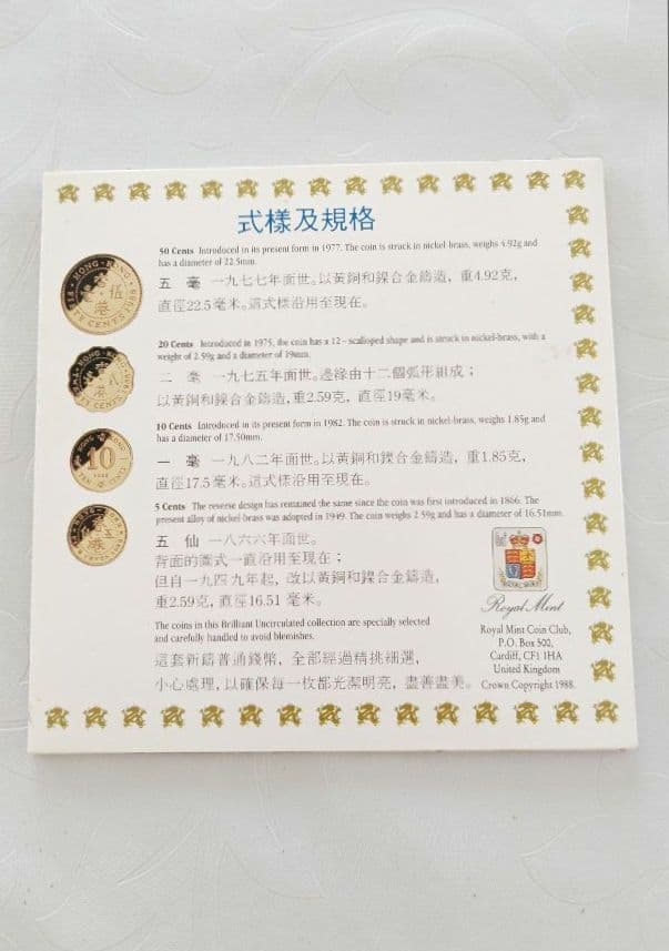 HONG KONG 1988 コレクション