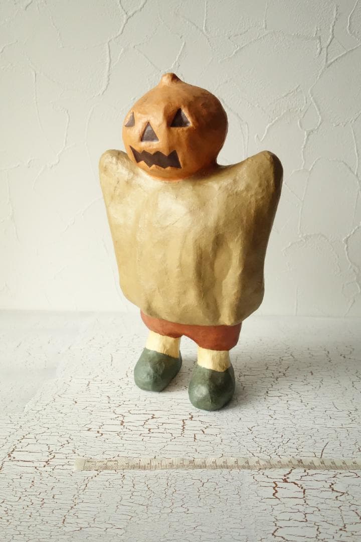 ROUND SQUARE ハロウィン 張り子のかぼちゃ人形 身長約34㎝