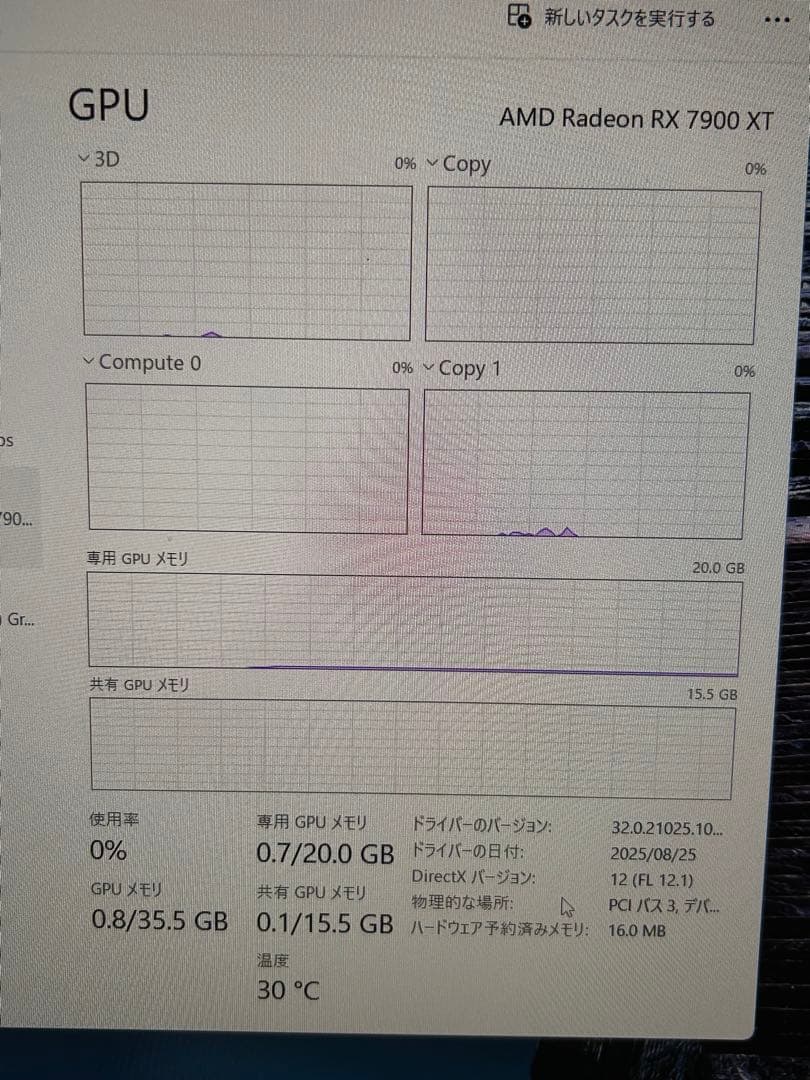 【箱付き】ASUS TUF RX 7900 XT OC Edition 20GB