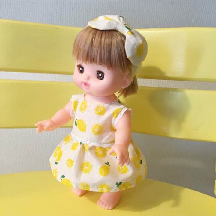商品済み＊*メルちゃん 服 れもんのワンピース❁ヘアバンドセット＊*