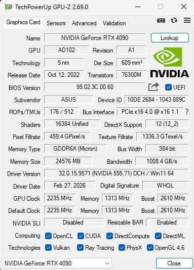 グラフィックボード・グラボ・ビデオカード ASUS ROG Strix RTX 4090 OC 24GB