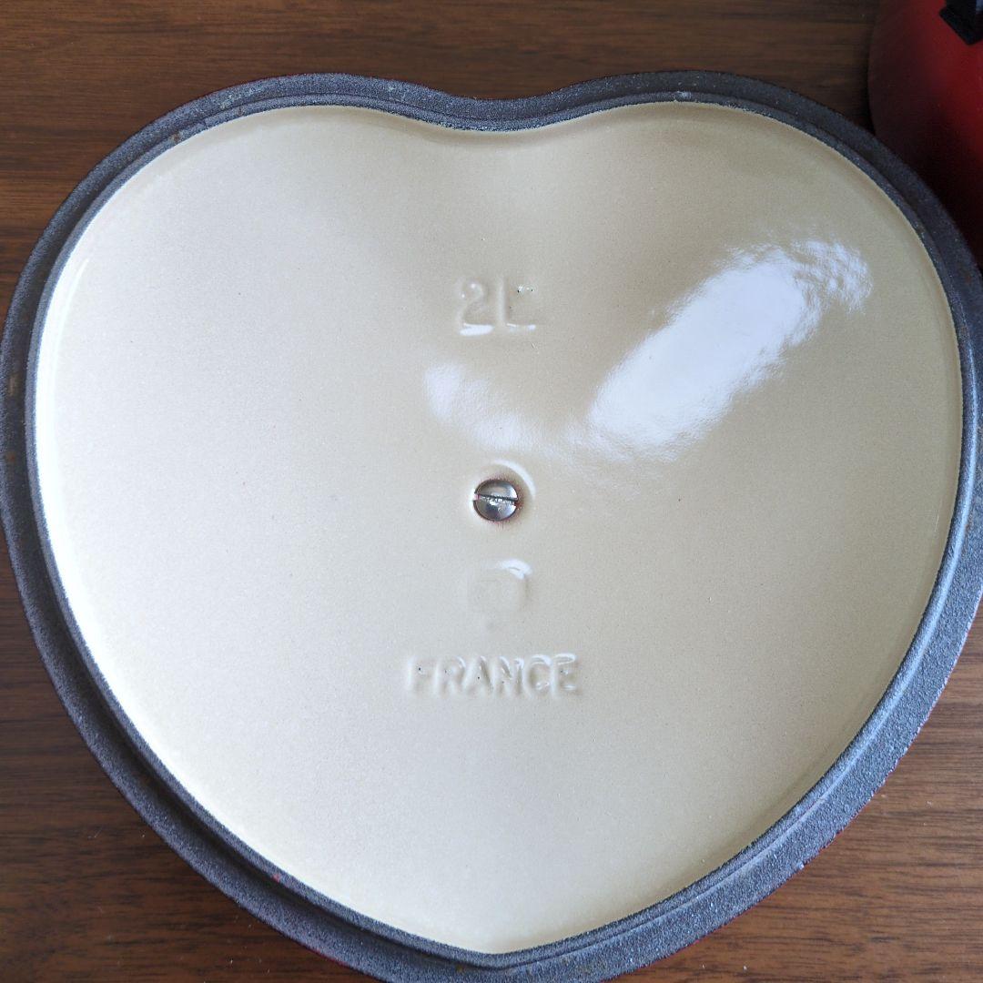 ル・クルーゼ　ハート型　赤　鍋