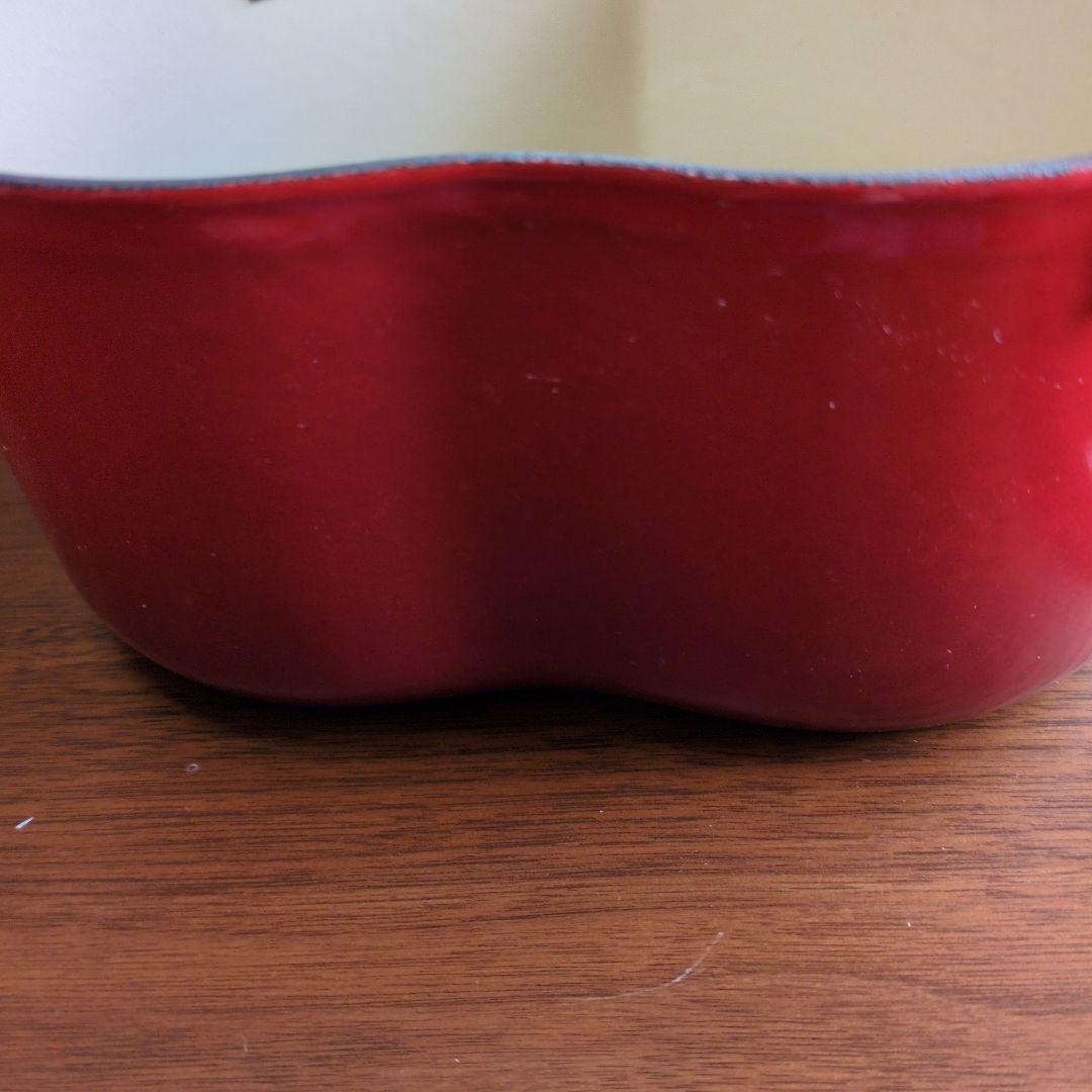 ル・クルーゼ　ハート型　赤　鍋