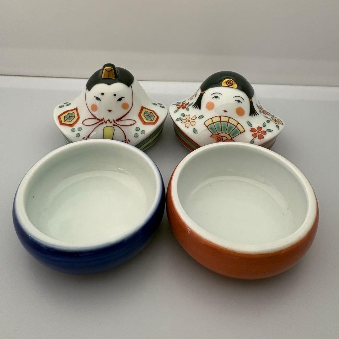 雛人形陶器の小物入れ