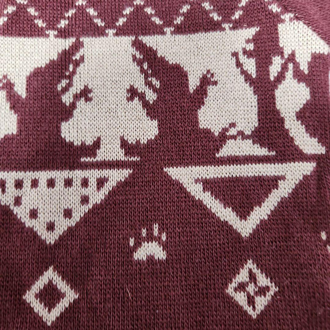 わちふぃーるどダヤンちゃんワインレッド ジップアップカーディガン