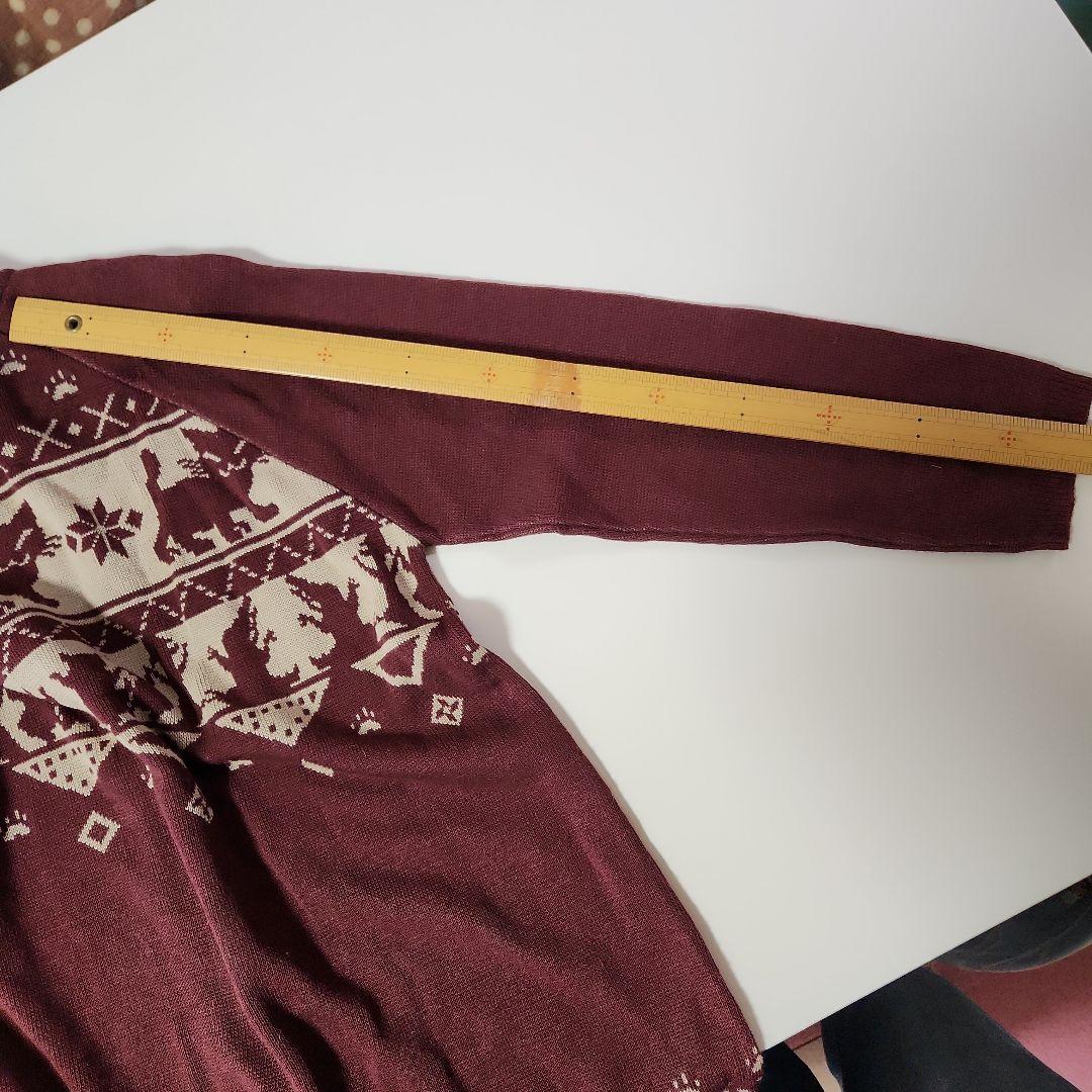 わちふぃーるどダヤンちゃんワインレッド ジップアップカーディガン