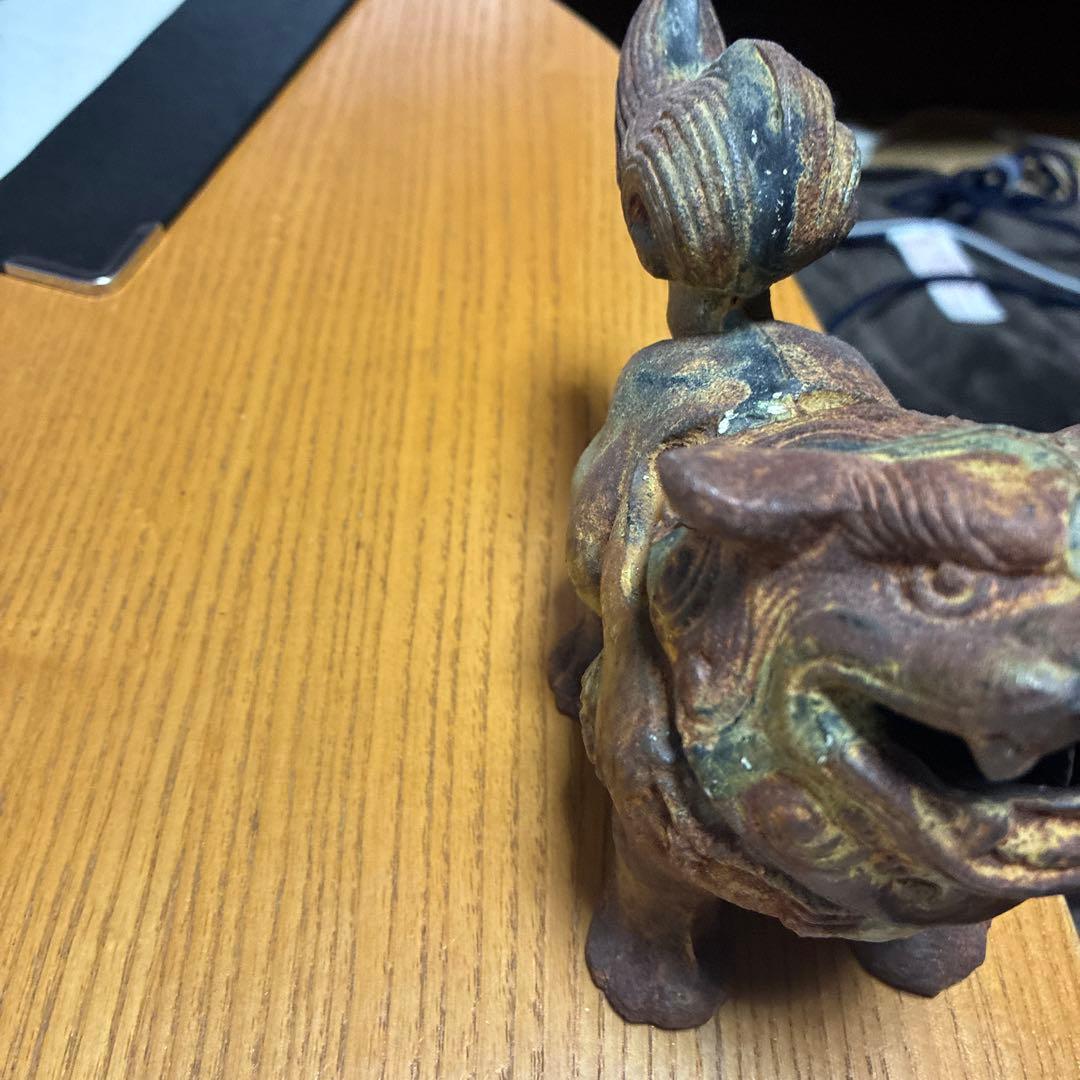 ブロンズ製 獅子の置物