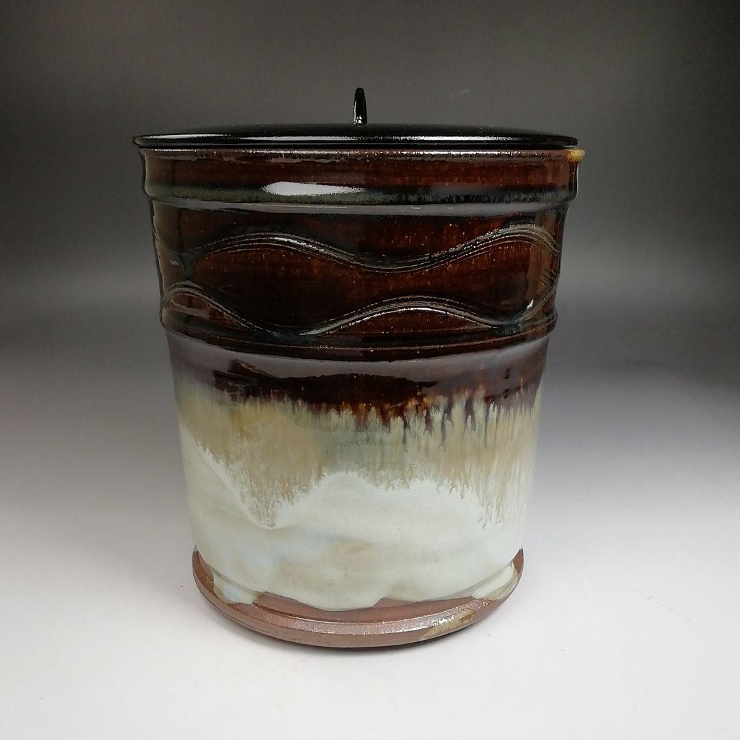 Ｔ９５５　水指　『朝鮮唐津　一重口水指』『加藤春永 造』　共箱　茶道具