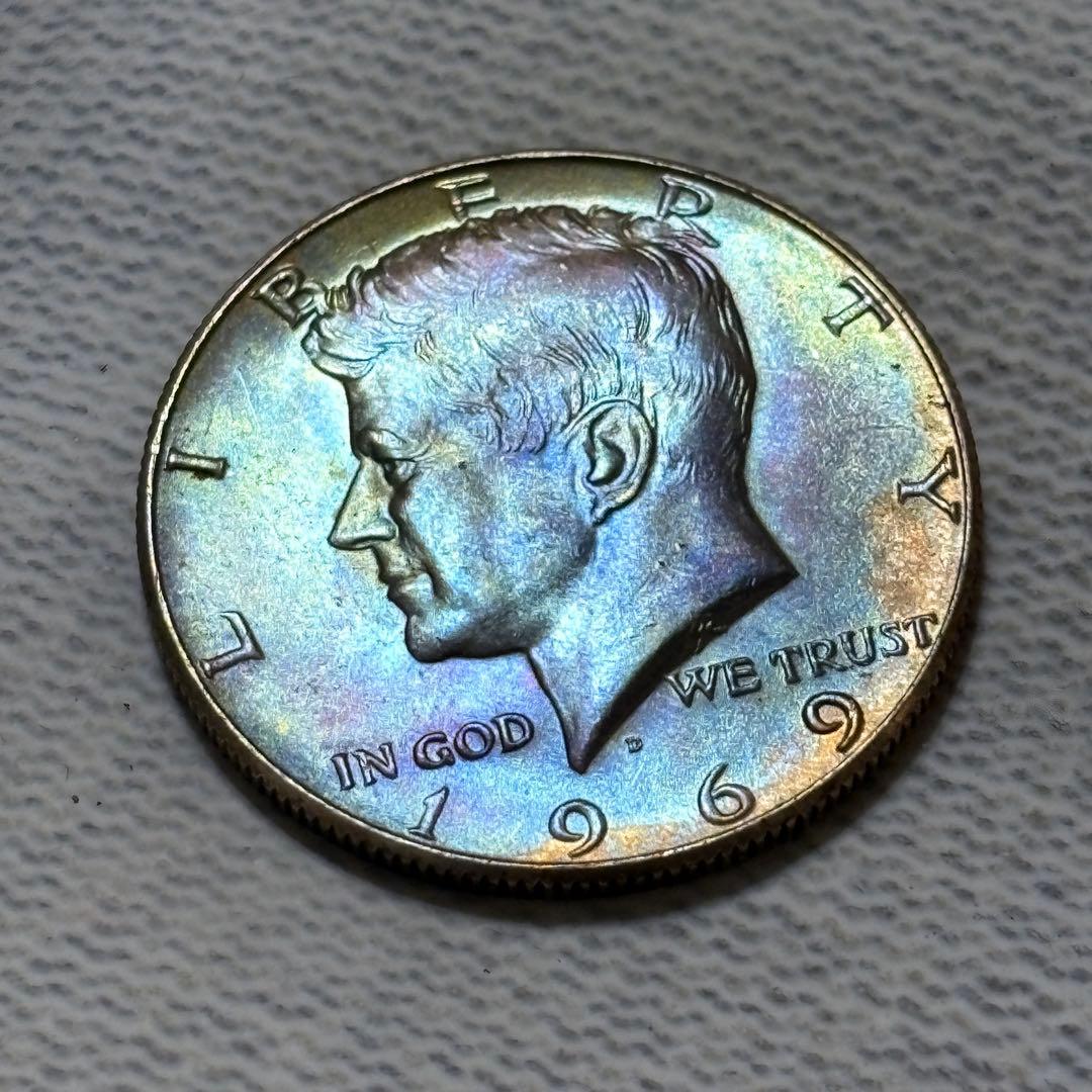 アメリカ　1969年 ケネディハーフ銀貨