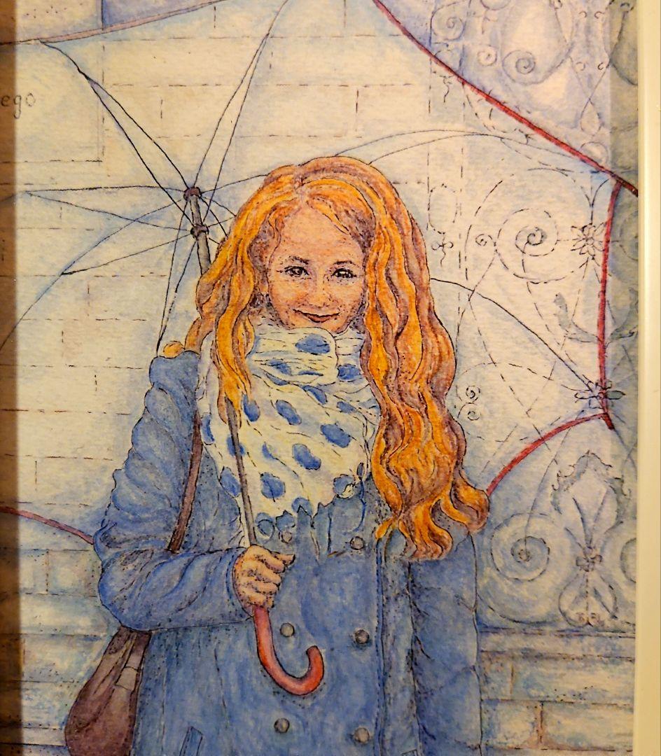 水彩画(自作の絵の複製)　 \"リトアニアの妖精\"