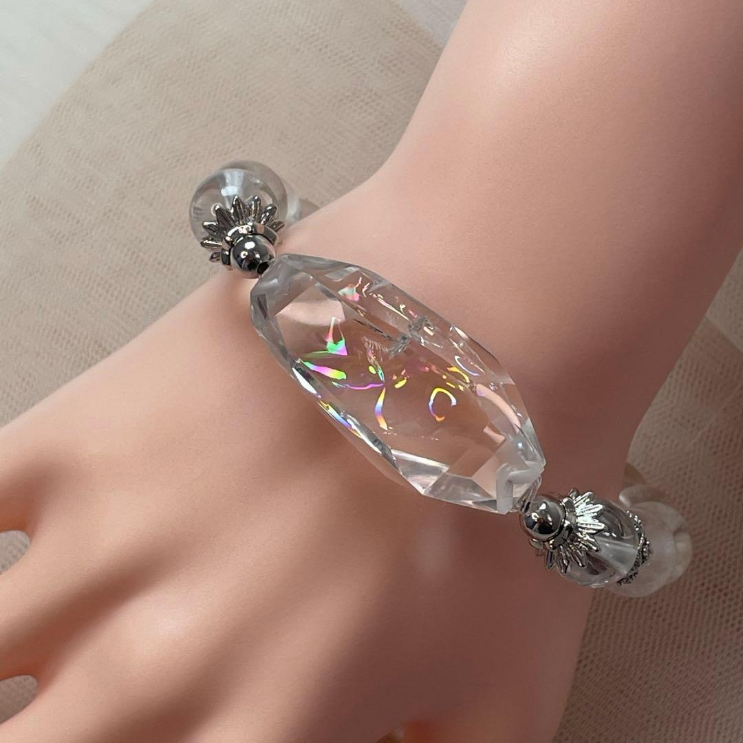 天然石 水晶ラフカット 水晶 ブレスレット