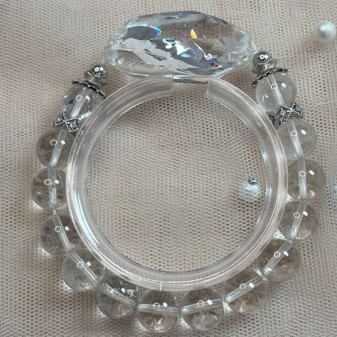 天然石 水晶ラフカット 水晶 ブレスレット