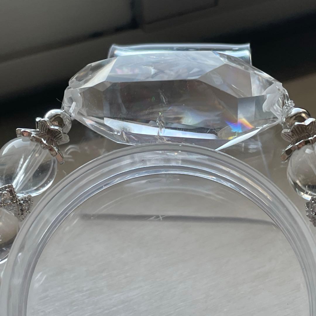 天然石 水晶ラフカット 水晶 ブレスレット