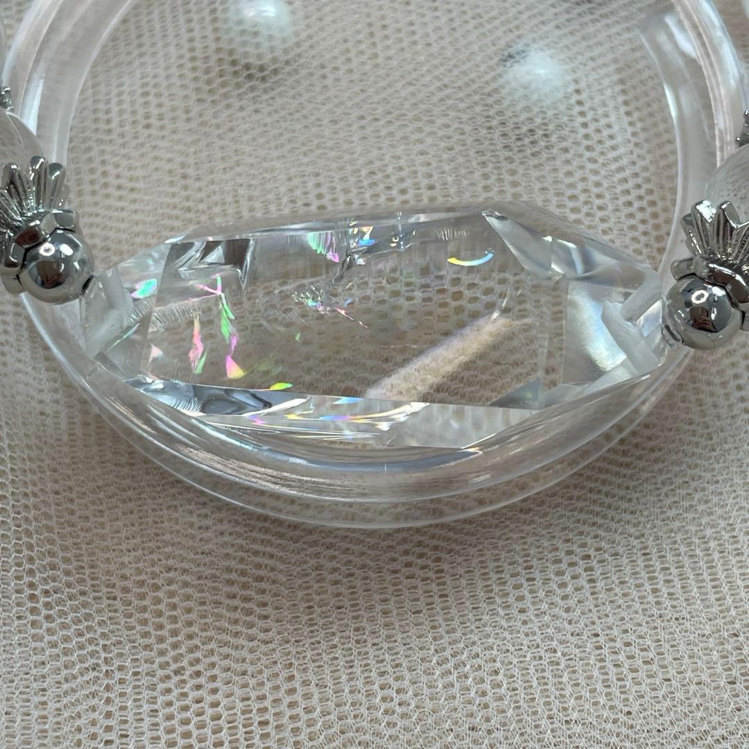 天然石 水晶ラフカット 水晶 ブレスレット