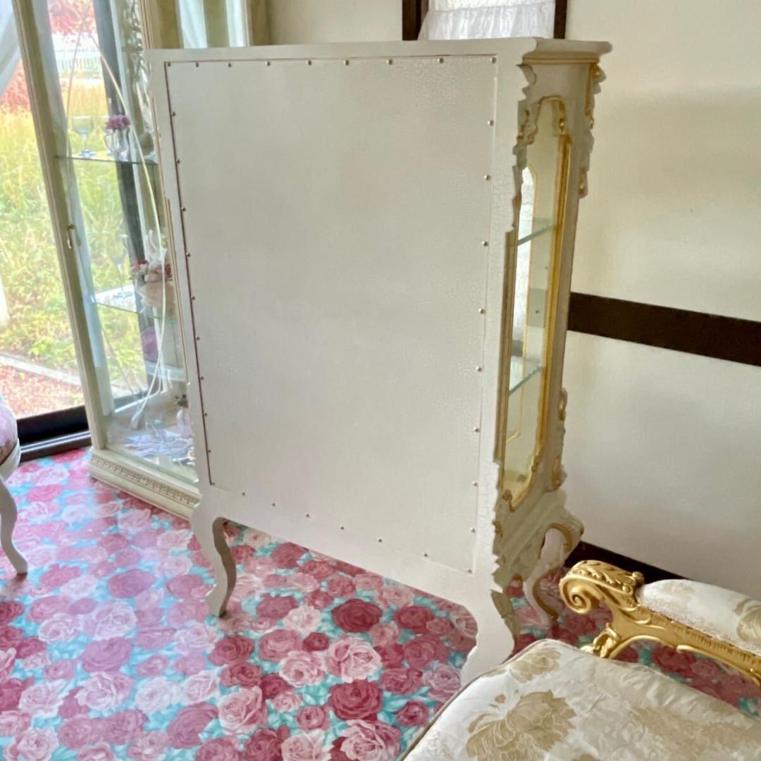 n3132r115 イタリア製 1ドアガラスキャビネット 繊細で美しい飾り棚