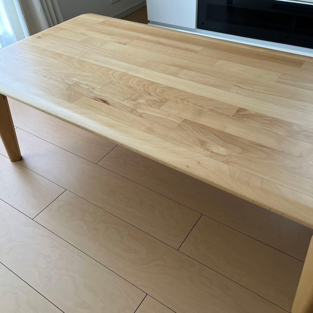 木製 長方形テーブル 約幅120cm x 奥行60cm x 高さ38cm