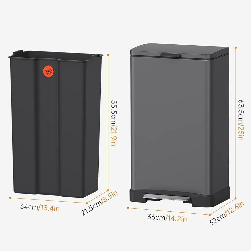 Mbillion ゴミ箱 おしゃれ ふた付き ステンレス 40リットル