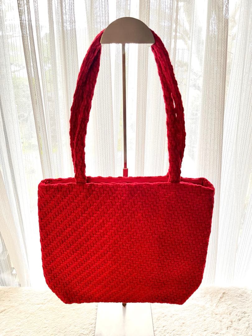 CHANEL ツイード トートバッグ　スパンコール　ノベルティ レッド