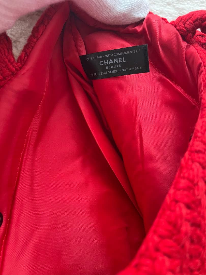 CHANEL ツイード トートバッグ　スパンコール　ノベルティ レッド