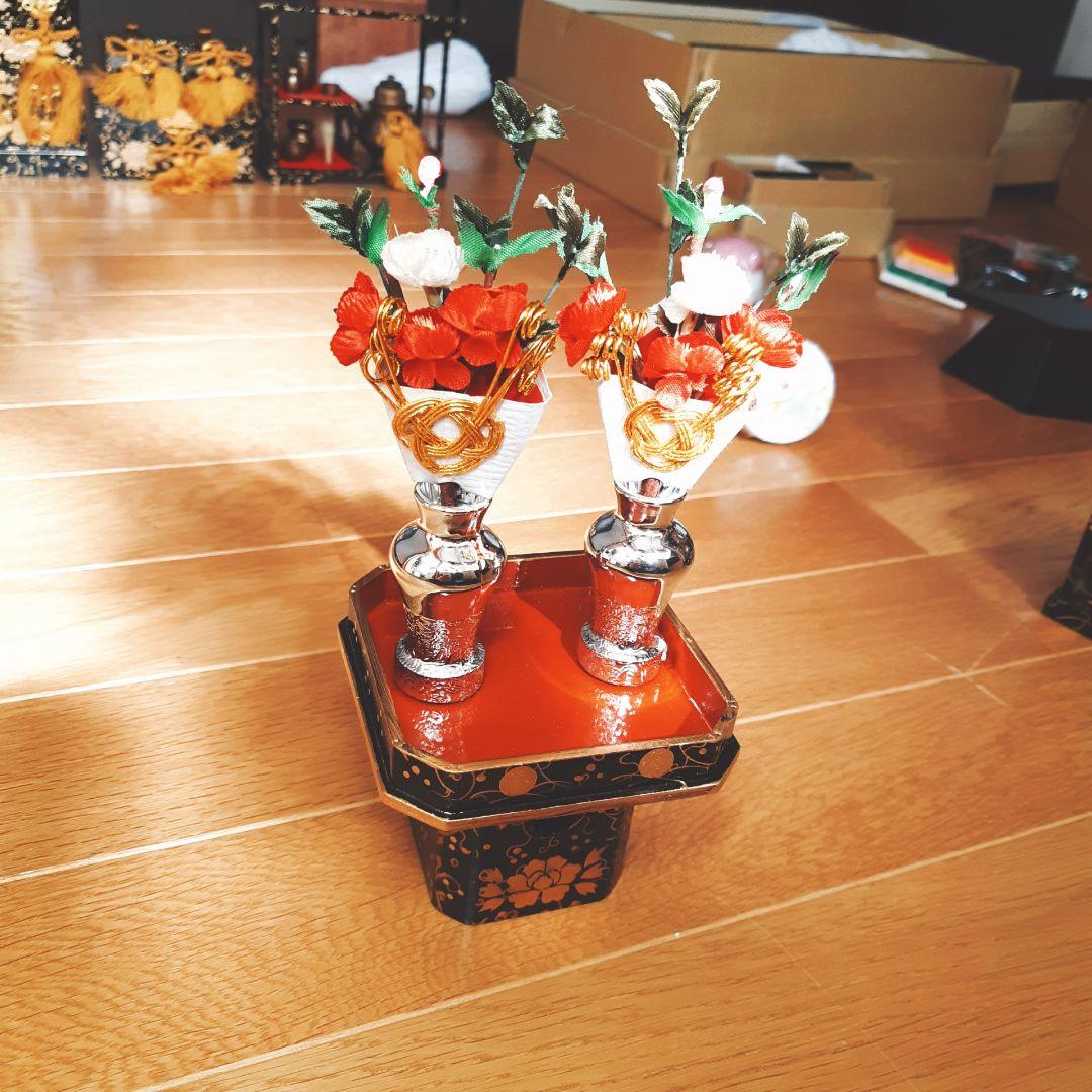 未使用品　高級御雛道具9点セット　35号 木製 雛飾り