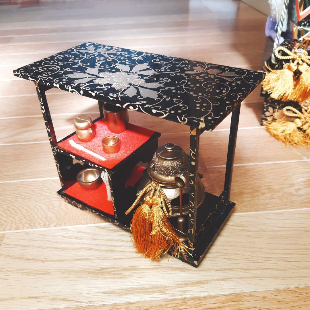 未使用品　高級御雛道具9点セット　35号 木製 雛飾り