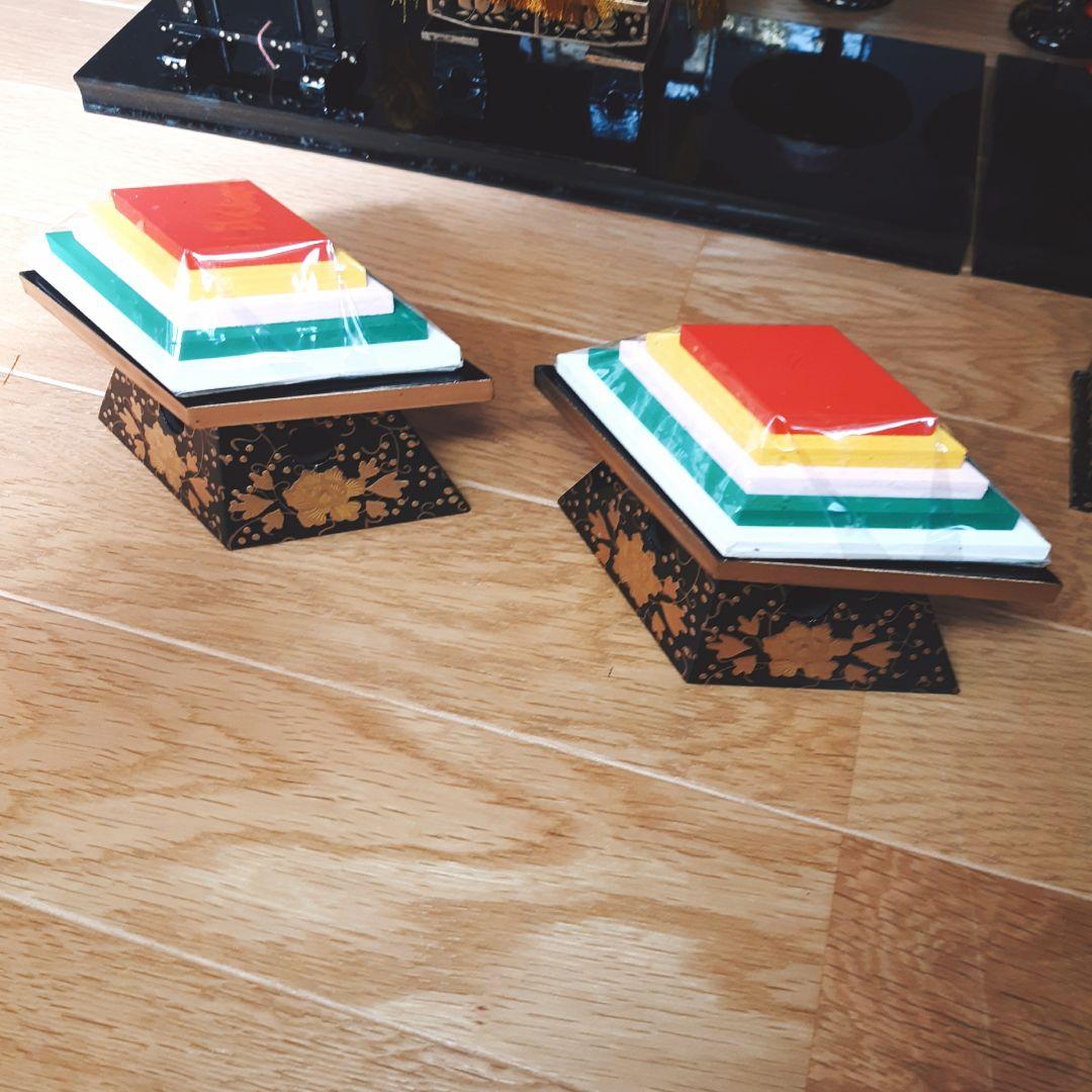 未使用品　高級御雛道具9点セット　35号 木製 雛飾り