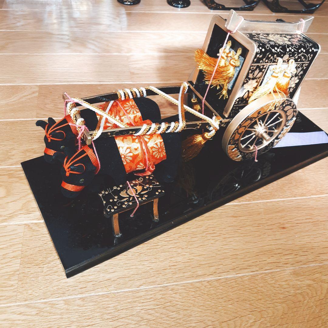 未使用品　高級御雛道具9点セット　35号 木製 雛飾り