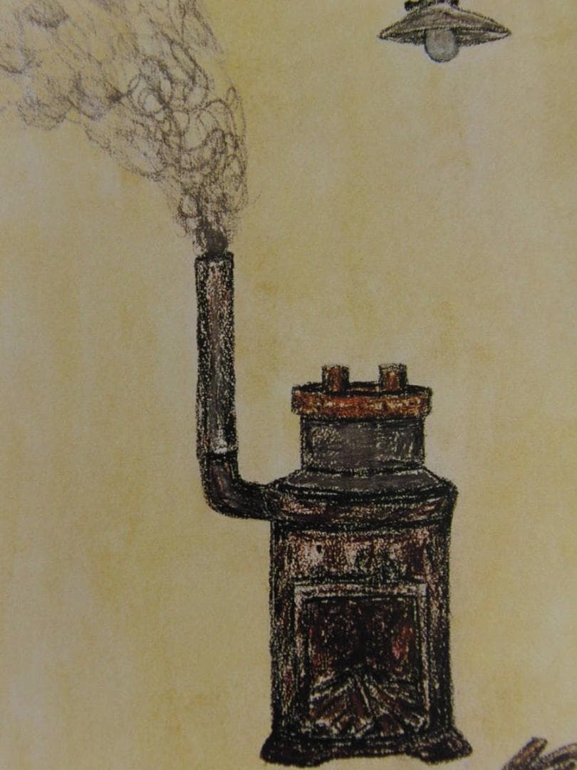 山下清、【かまど】、希少な額装用画集より、美品、日本人画家、新品額装付