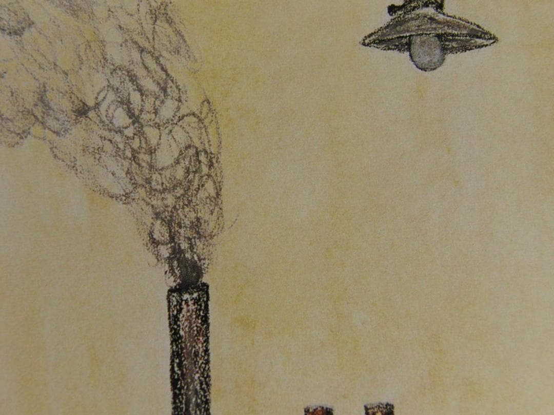 山下清、【かまど】、希少な額装用画集より、美品、日本人画家、新品額装付