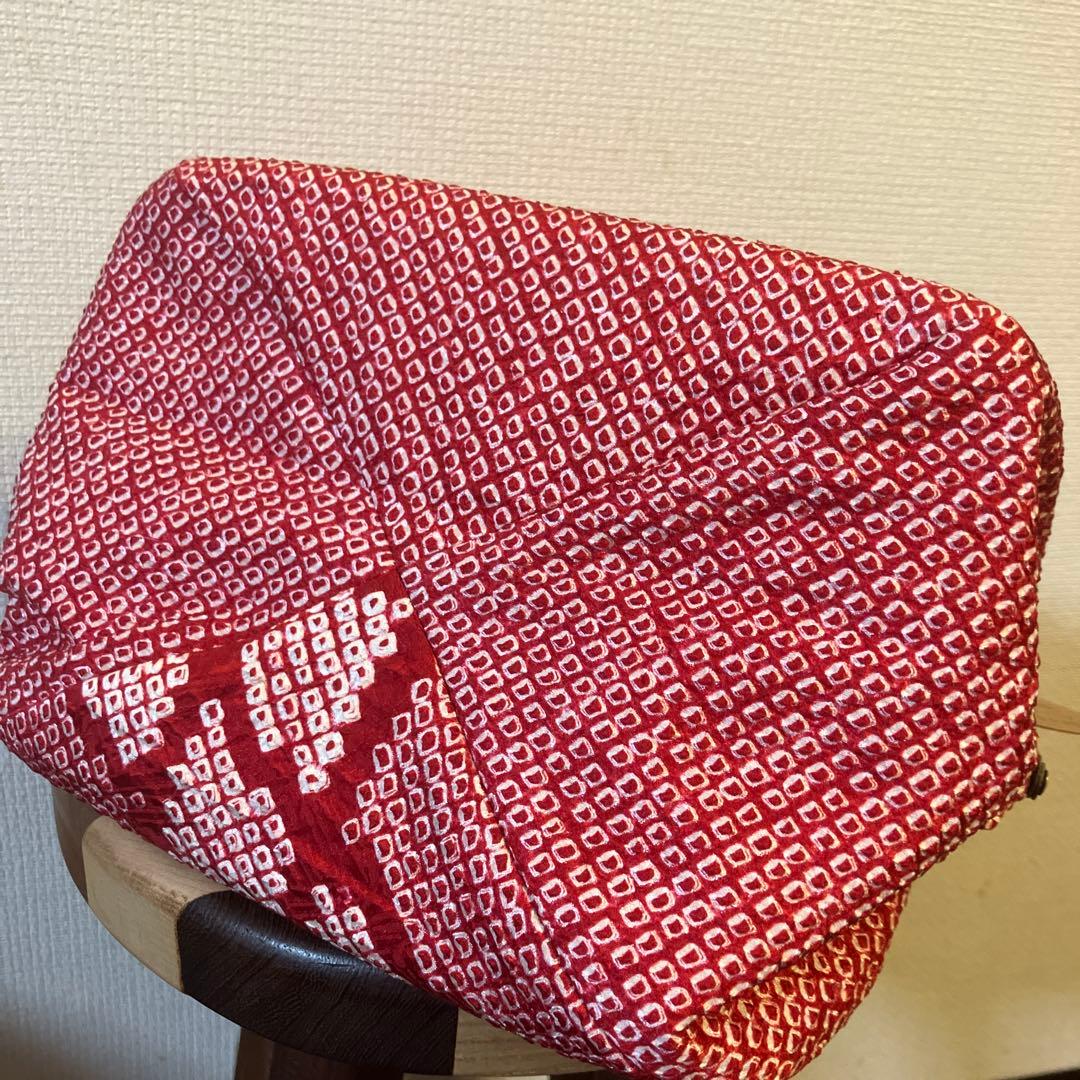 マダムハル　ハンドメイド　絞りの着物リメイク　ちっちゃめがま口バッグ